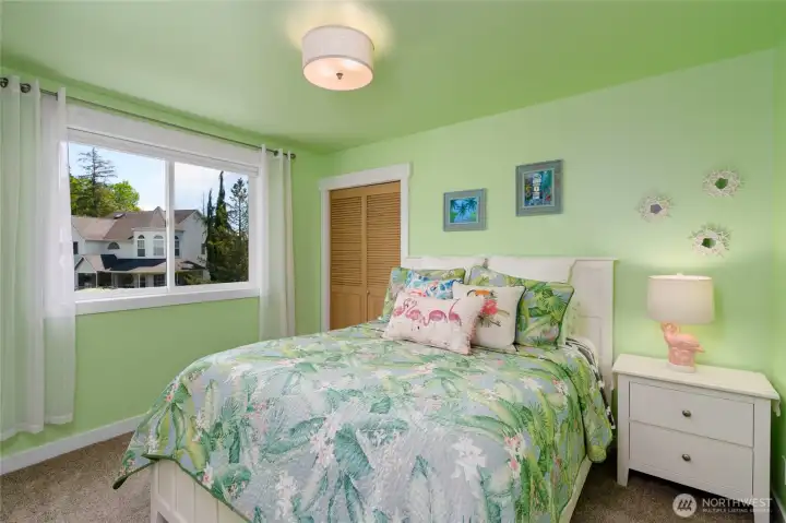 Bedroom number 2 with ensuite 3/4 bath. Neutral carpeting. Bedroom number 2 with ensuite 3/4 bath. Neutral carpeting.