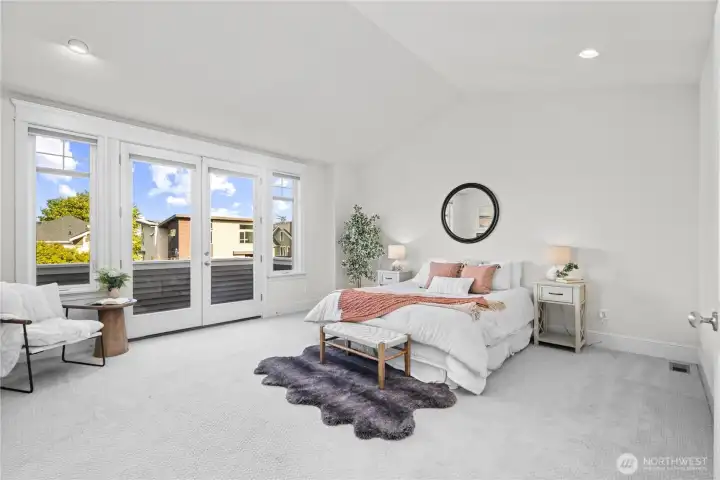 The primary bedroom is a private retreat itself.