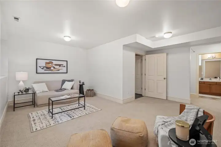 The versatile lower level offers the perfect space for movie nights, guest accommodations, or comfortable multi-generational living.