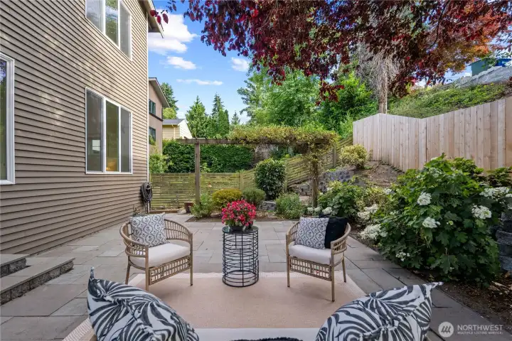Fully fenced backyard with new fences. Less maintenance means more time enjoying the life.