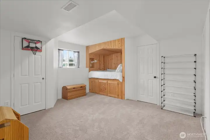 One of three spacious lower-level bedrooms. One of three spacious lower-level bedrooms.