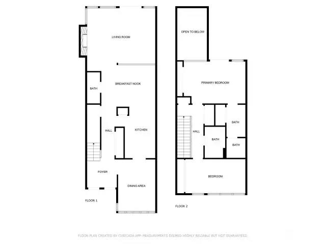 Floor plan for main and second level