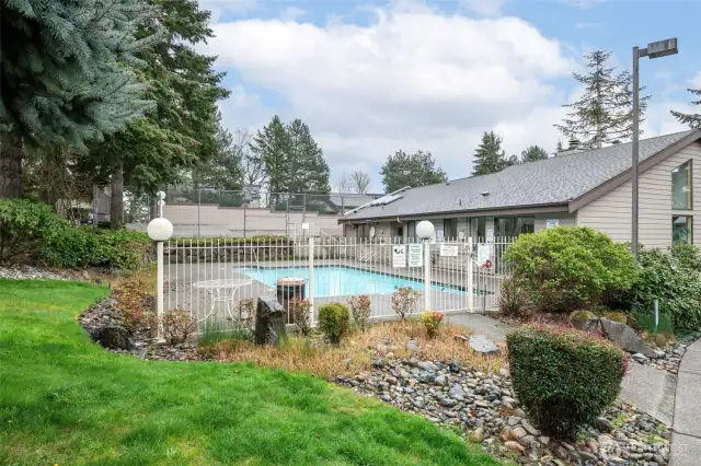 Sunwood condos boasts an outdoor pool (close to your unit), tennis courts,and a cabana for your recreational use!