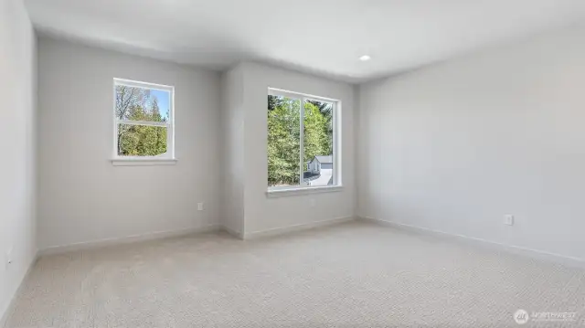 Bedroom with so much light.
