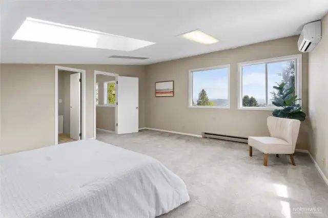 Upper Level – Bedroom with breathtaking views of the countryside, rolling hills, and stunning sunsets!