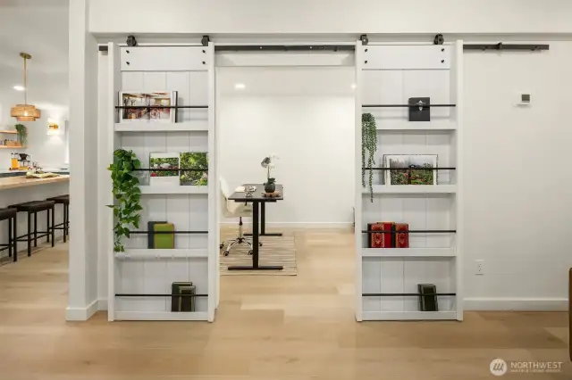 Custom Barn Doors Hide and Reveal Large Office
