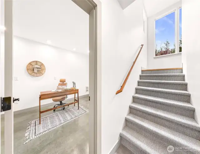 On the lower level is a finished 4th bedroom.
