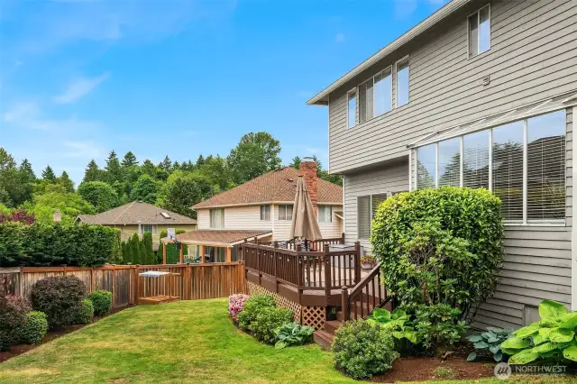 Fully fenced yard