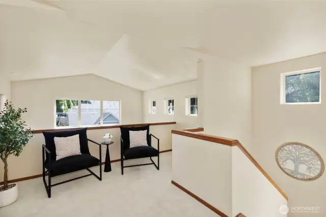 upstairs loft/office area