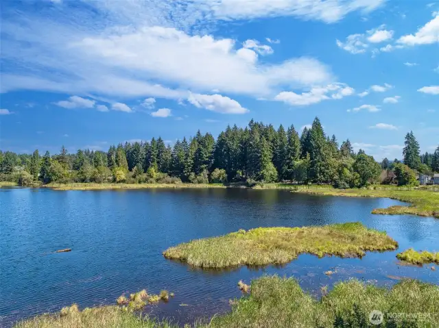 This breathtaking view could be yours.  This spacious condo overlooking Barnes Lake in Tumwater is available.  New to market, this 3 level condo offers view of the lake.