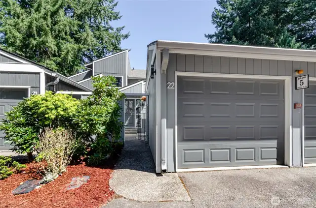 Detached single car garage.  There is a reserved space to park your car, plus open parking across the road from unit.