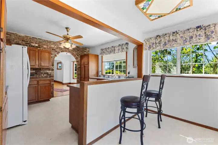 Eating nook in the kitchen
