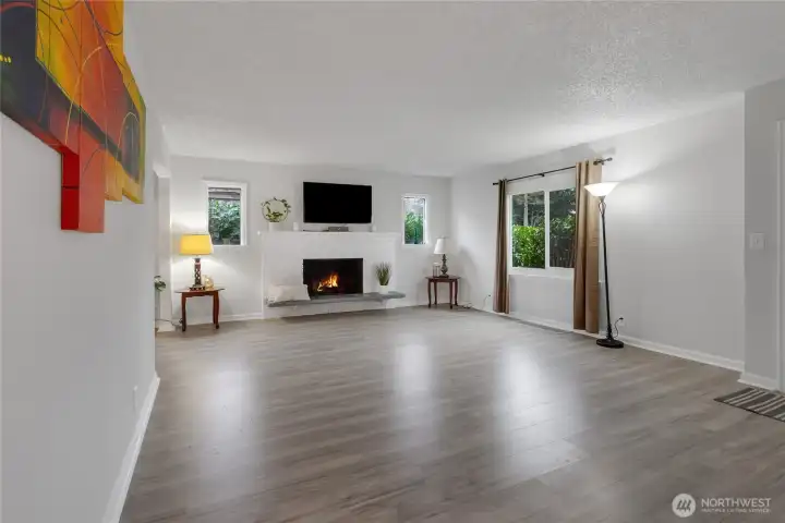 Living Area With Fireplace