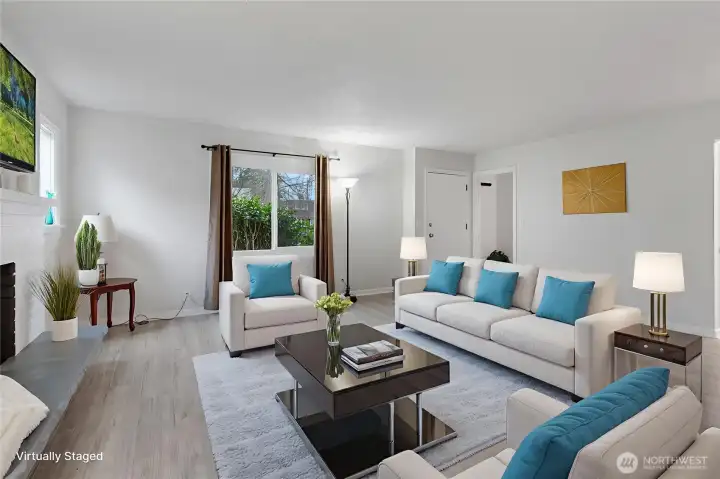 Virtually Staged Living Room