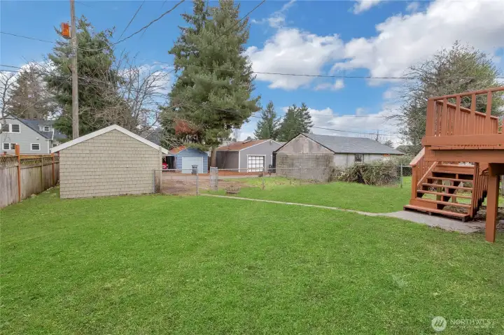 Garage Off Alley. Grass is Photoshopped.