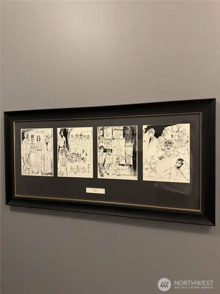 Framed yearbooks from the 1960s & 70s