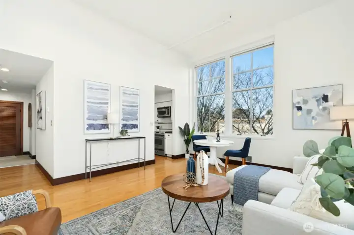 Hardwood floors & a freshly painted interior enhance this true one-bedroom condo