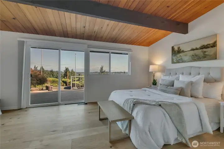 Master Bedroom with slider and views
