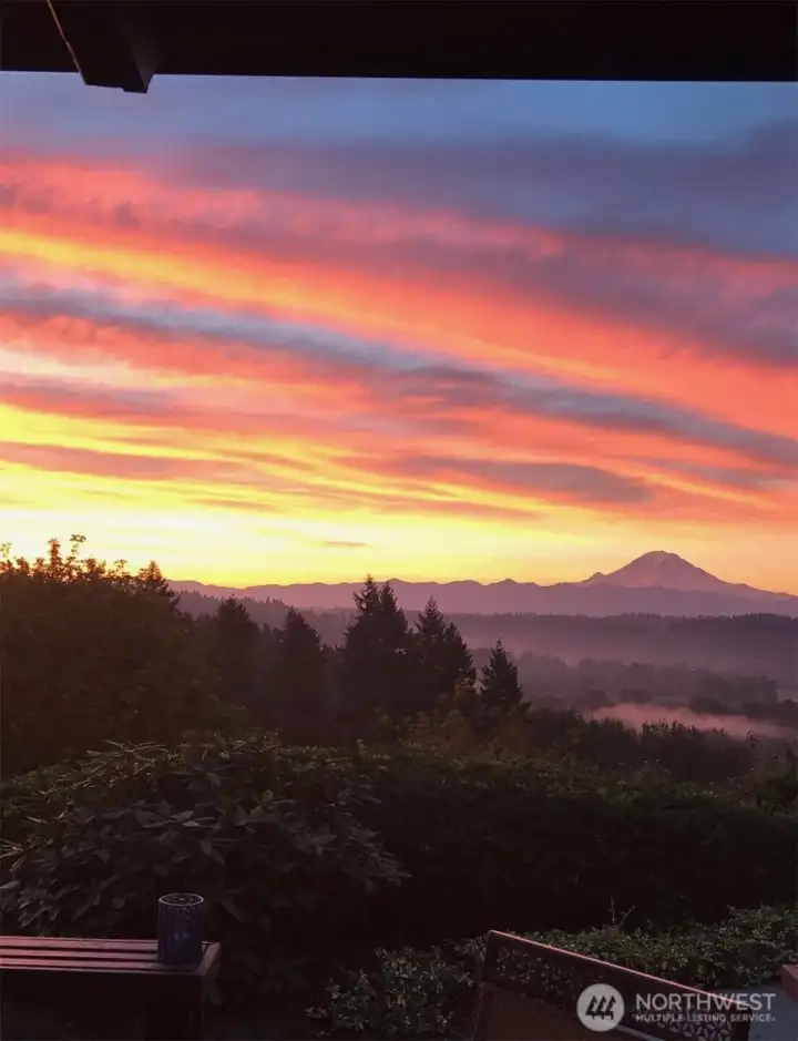 Glorious skies in morning sunrise and evening