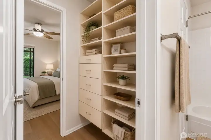 Abundant storage virtually staged