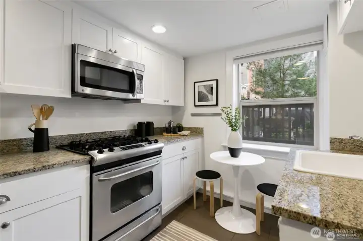 Gas stove and stainless steel appliances