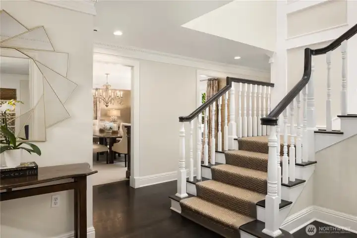 Beautifully positioned off the entry, the staircase guides you to the tranquil upper level, home to the spacious bedrooms. Beautifully positioned off the entry, the staircase guides you to the tranquil upper level, home to the spacious bedrooms.