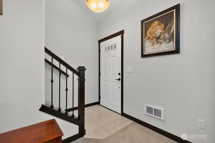 Looking back to the front entry door.