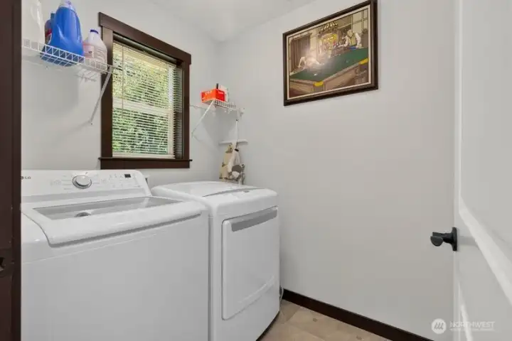 Dedicated laundry room.