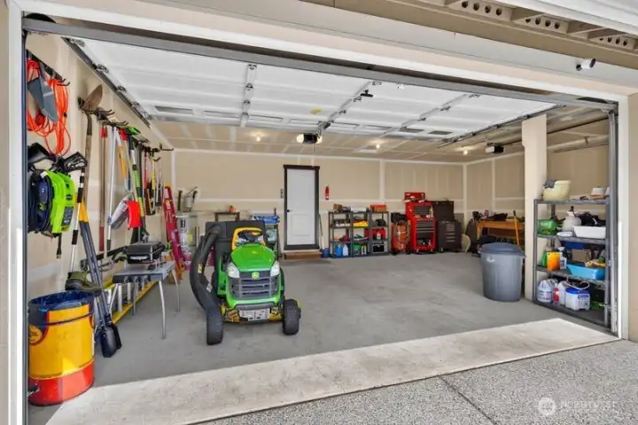Generous 3 car garage