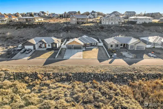 Arial view of home and neighborhood