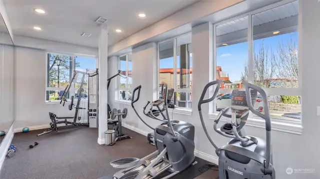 The clubhouse gym provides adequate workout space, perfect for maintaining your fitness routine close to home.