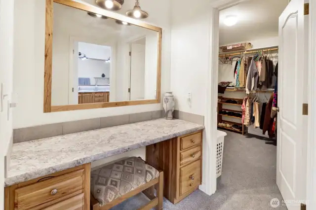 vanity area