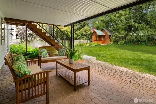 Under deck patio