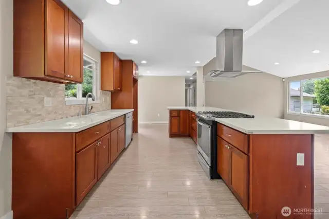 Lots of cabinets and counter space