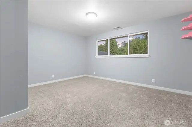 Bedroom with new carpet