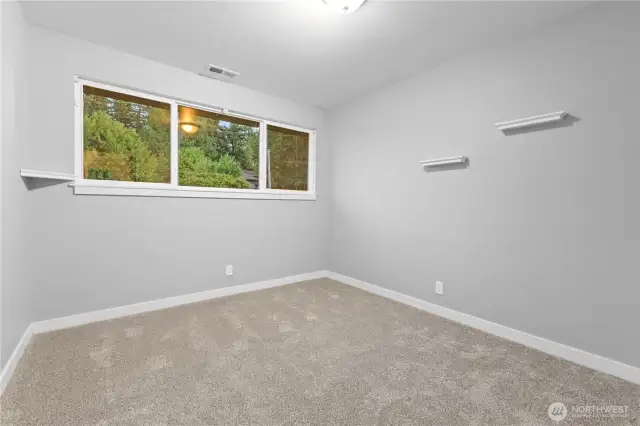 Bedroom with new carpet