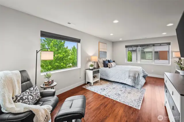 Large and bright primary suite.