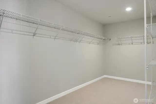 Spacious Primary walk-in closet!