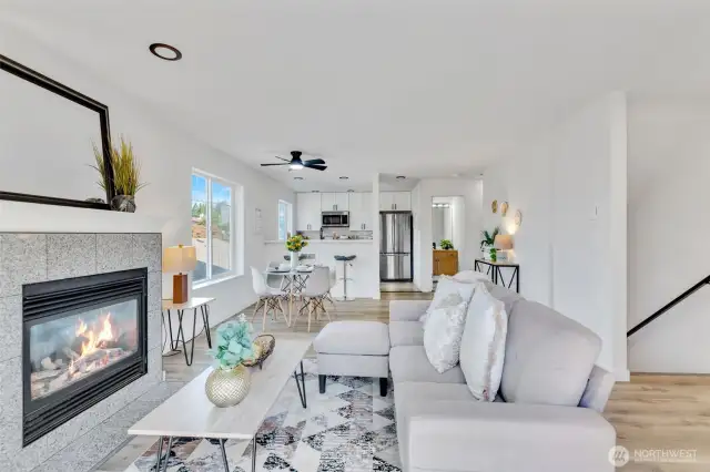 Open Floor Plan with Gas Fireplace