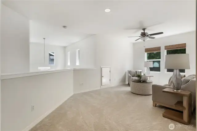 Loft area next to 2nd bedroom and full bath