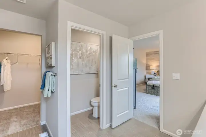 Primary bathroom of model of Rose plan (for representational purposes only)