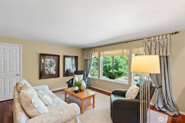The Livingroom has a bonus when you open the door extra storage.