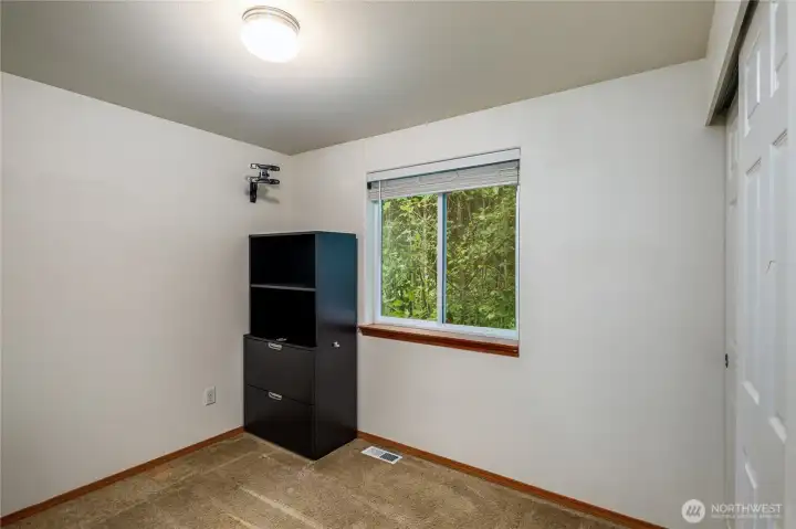 3rd Bedroom is light and bright and backs to the greenbelt.