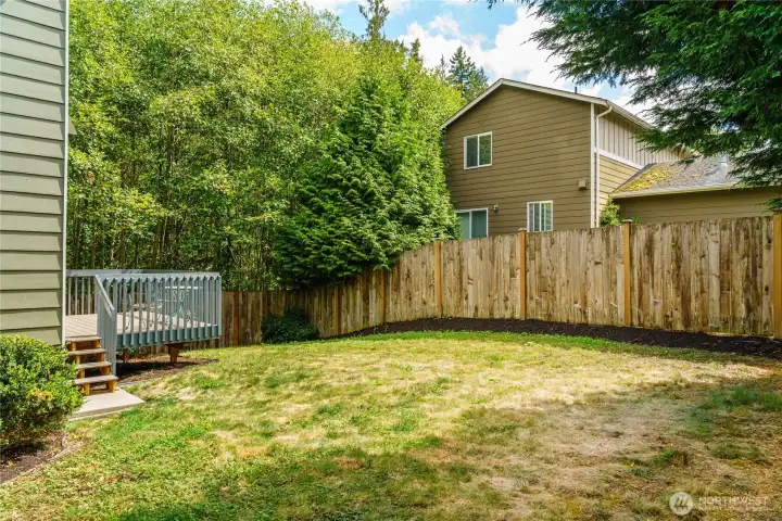Fenced backyard!