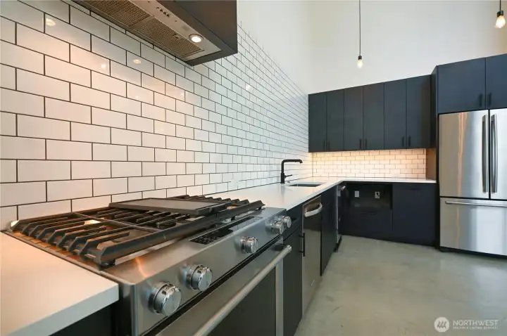 Custom design kitchen (gas stove)