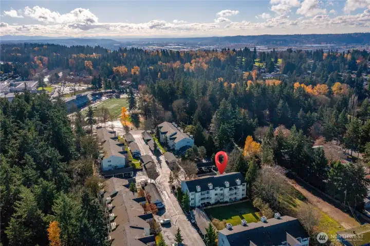 Aerial of area Aerial of area