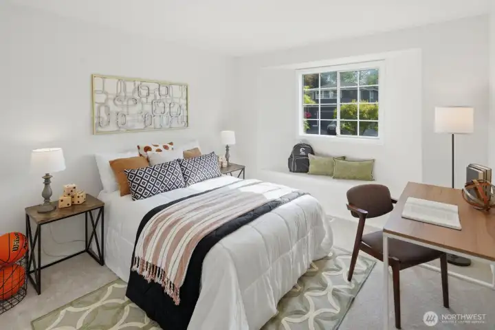 First of three guest bedrooms. Located on upper level