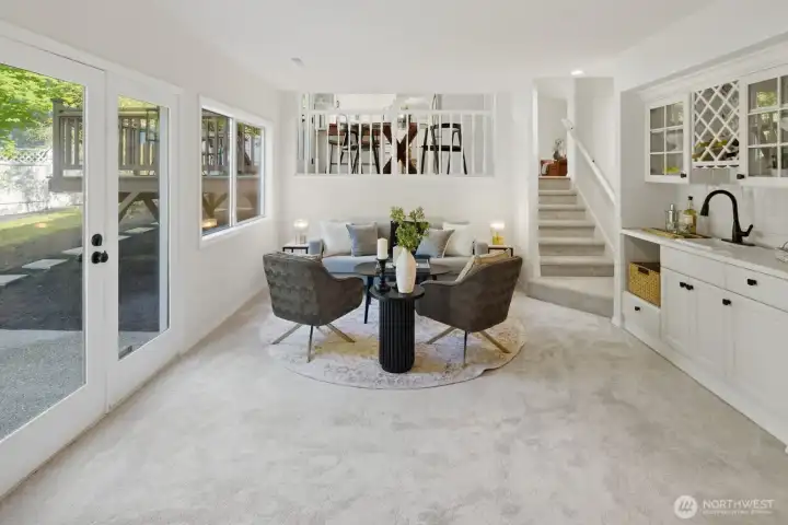 Spacious and filled with abundance of natural light. Step outside to enjoy true indoor-outdoor living with an expansive patio, ideal for get-togethers or simply unwinding after a long day.
