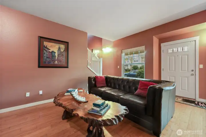 Open Rail stair railing to upstairs!