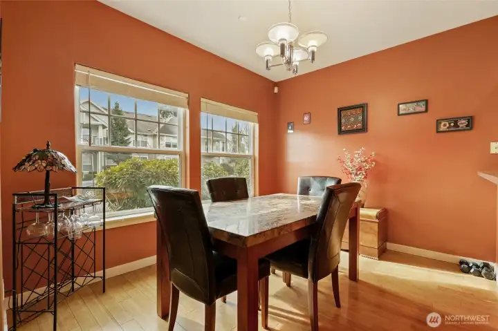 Dining Room with large picture windows!